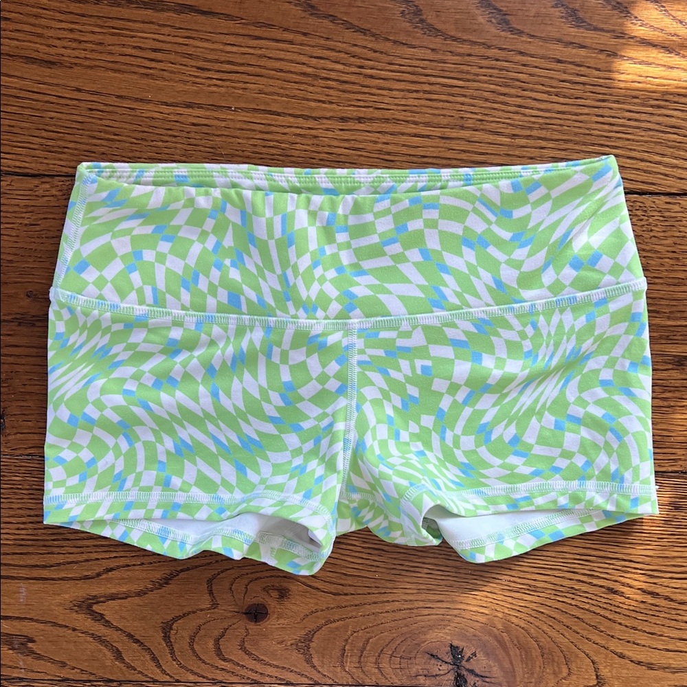 FLEO SPRING Green and White Women's Shorts